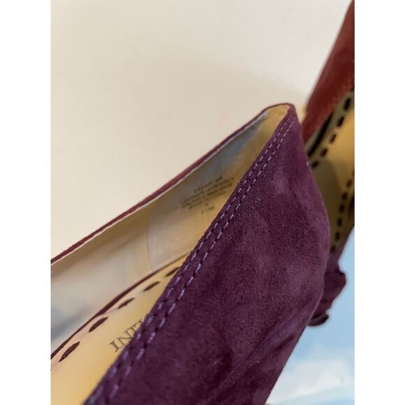 Enzo Angiolini Suede Leather Wedge Heels with Bow - Picture 6 of 16